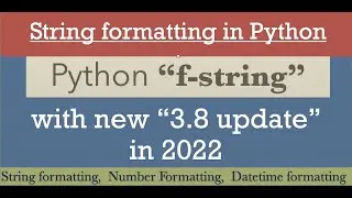 f string in python3   | A Better string formatting