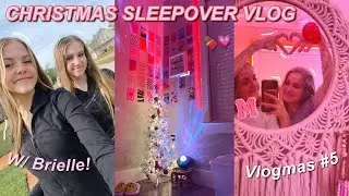 Christmas sleepover vlog w/ Brielle! gift exchange, hot coco, and more 💝✨☕️ // Vlogmas #5