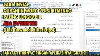 Cara instal quran in word Quran Kemenag di word