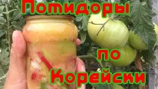 ЗЕЛЕНЫЕ ПОМИДОРЫ ПО КОРЕЙСКИ (острые помидоры)