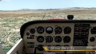 X-plane 10 - Flying toward Las Vegas (KLAS) with stunning photoscenery