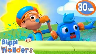 Blippis Awesome Pool Party! | Blippi Wonders Educational Videos for Kids