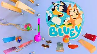 Marble Plays Bluey Theme on Amazing Instruments!