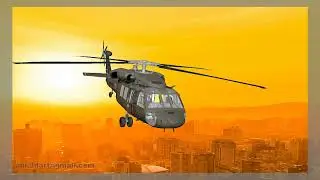 Chopper animation up on city | HDRI environment maya |