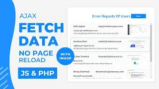 Fetching data from database without page reload using ajax in javascript and PHP