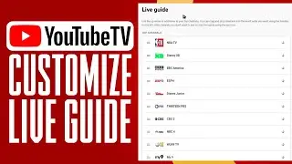 How To Customize YouTube TV Live Guide (2024)