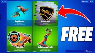 How to get FREE Rewards in Fortnite? Free Rocket league Glider and Backbling