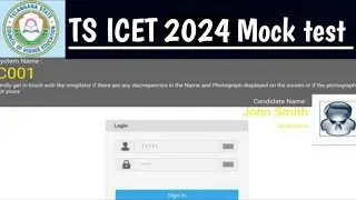 TS ICET 2024 Mock test ||TS ICET 2024 paper pattern.