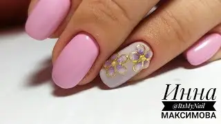 🌸 НЕЖНЫЙ и ПРОСТОЙ дизайн ногтей гель лаком 🌸 MIIS 🌸 ЦВЕТЫ на ногтях 🌸