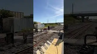 People almost hit by train!