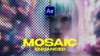 Mosaic Effect ON STEROIDS! Halftone Effect WITH COLORS in After Effects | No Plugins!