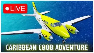 Flying to St. Barts! Freeware C90B G1000 in the Caribbean | X-Plane 12