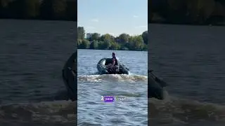 Электрический мотор на резиновой лодке! Полное видео на канале