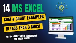 MS Excel Masterclass: 14 Quick Examples for COUNT AND SUM Functions