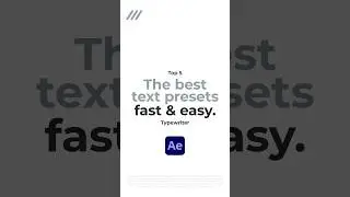 My Top 5 Favorite After Effects Text Animation Presets #tutorial