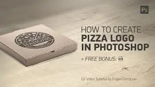 How To Create Pizza logo + FREE Psd - Photoshop Tutorial