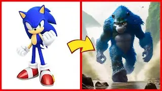 SONIC the Hedgehog ALL CHARACTERS as KING KONG