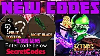 *NEW* KING LEGACY CODES, *GEM CODES* & SECRET CODES (king legacy codes) King legacy Roblox