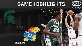Michigan State vs. #1 Kansas Game Highlights | 2024-25  Big 12 Men's Basketball