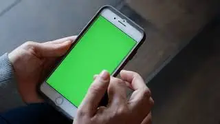 Green Screen | Chroma Key |  woman using smartphone with blank chroma key green screen | 4K | HD