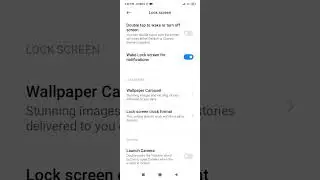 Disable wallpaper carousel | Disable glance| Deactivated glance from mi