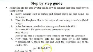 Step By Step Guide to connect Raspberry Pi to PC/Laptop