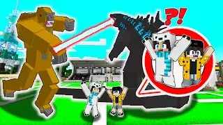 I Survive 24 Hours in KINGKONG vs MECHA GODZILLA in Minecraft!