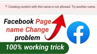 fb page name not change problem | creating content with this name is not allowed. try another name