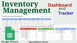 Inventory Management Template (In Google Sheets) - IN OUT Balance Track with Auto Re-Order