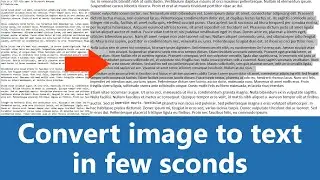 How to quickly convert image text to editable text