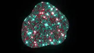 Three.js Instanced Surface Scattering Emerald Nebula:  Javascript Animated  Luminescent Meshes