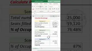 Excel formula to calculate Percentage