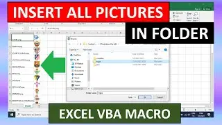 Insert All Pictures In Folder Excel VBA Macro
