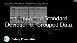 Variance and Standard Deviation of Grouped Data, Statistics Lecture | Sabaq.pk