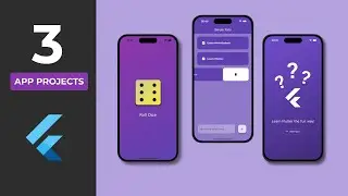 Build 3 Flutter Apps From Scratch • Roll Dice App • Todo App • Quiz App