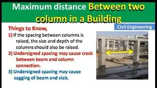 How much should be Safe maximum distance between two column in a building?