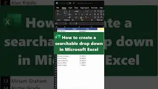 How to create a searchable drop down in Microsoft Excel #shorts