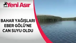 Bahar yağışları 'Eber Gölü'ne can suyu oldu