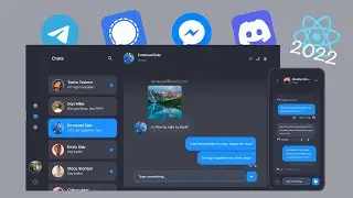 ReactJS Chat App 🌕 🌓 🌘 Modern Midnight Theme [2022]