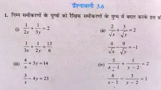 Class 10 Math Chapter 3 exercise 3.6 NCERT SOLUTIONS in Hindi | MATHEMATICS ANALYSIS | part 1