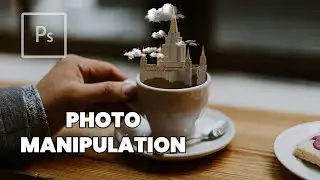 how to put a TOWER IN A CUP | Photoshop tutorial