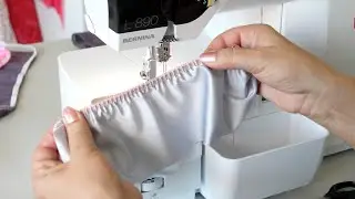 Tutorial: how to sew on elastic tape with the BERNINA Overlocker/Serger Elasticator Foot 
