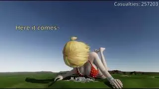 MMD Giantess Rin Grows and Flattens more cities - Part 27