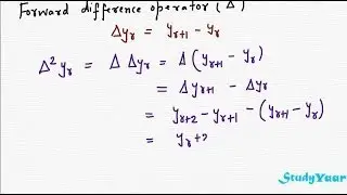 Finite Difference Operators - Backward & Central Difference, Averaging, Shift Operator