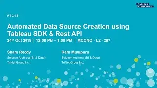 Trinet. Automated data source creation using Tableau SDK & REST API's