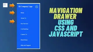 Navigation Drawer, Sidebar Menu, Sliding Navbar Using Css and Javascript