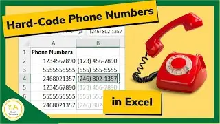 How to Hard Code Phone Numbers in Excel by Using Flash Fill - Tutorial