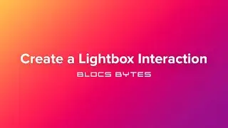 How to create a Lightbox Interaction