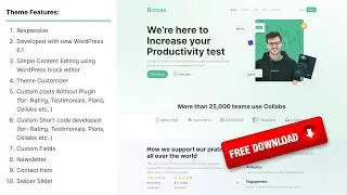 Download Free WordPress Theme Using Block Editor || Short-Code, Post type, Customizer, Widget, ACF