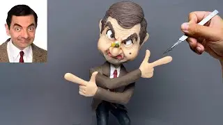 Mr. Bean Clay Sculpture: Man Vs Bee  